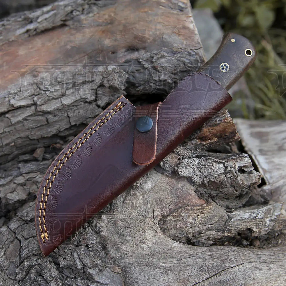 10 Custom Hand Forged Carbon Steel Full Tang Skinner Knife - Wood & Horn Handle Collectibles:knives