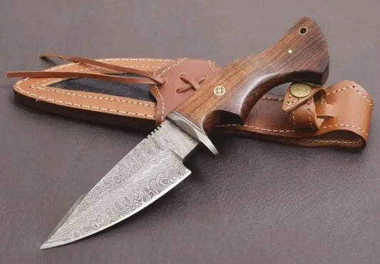 10 Handmade Hunting Bushcraft Knife Forged Damascus Steel Survival Edc Walnut Handle Wh 3416 Skinner