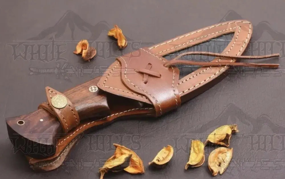 10 Handmade Hunting Bushcraft Knife Forged Damascus Steel Survival Edc Walnut Handle Wh 3416 Skinner