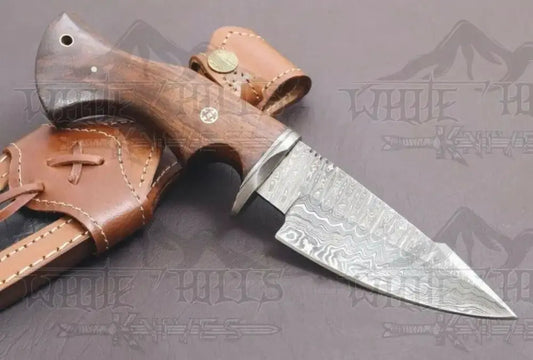 10 Handmade Hunting Bushcraft Knife Forged Damascus Steel Survival Edc Walnut Handle Wh 3416 Skinner
