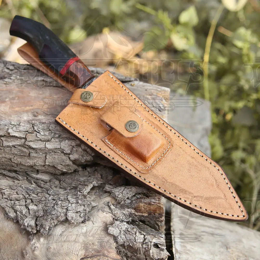 13 Handmade Damascus Steel Forged Chef Knife Horn & Wood Handle