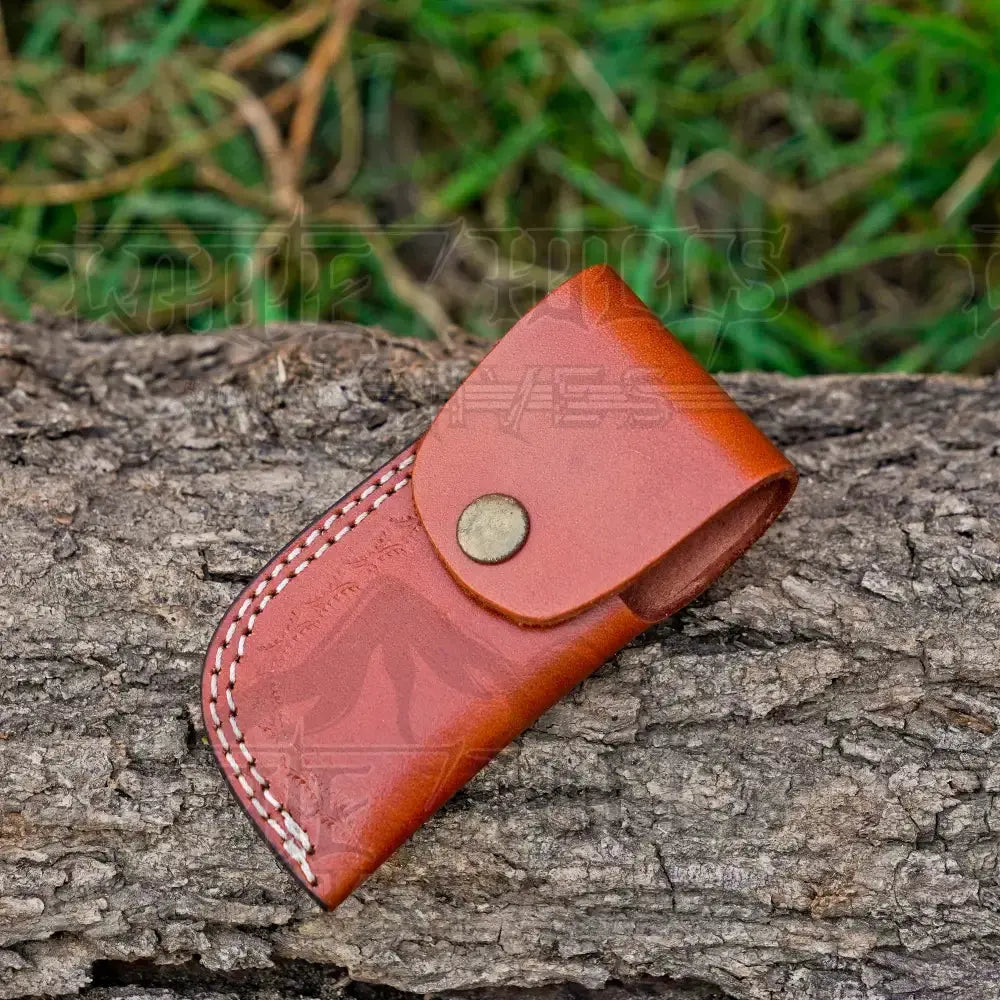 6.5’’ Handmade Damascus Pocket Knife with Pocket Clip - Pakka Wood Handle WH 5030-CP Folding Knife