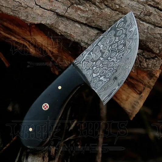 7” Handmade Damascus Steel Skinner Knife - Resin Handle Full Tang