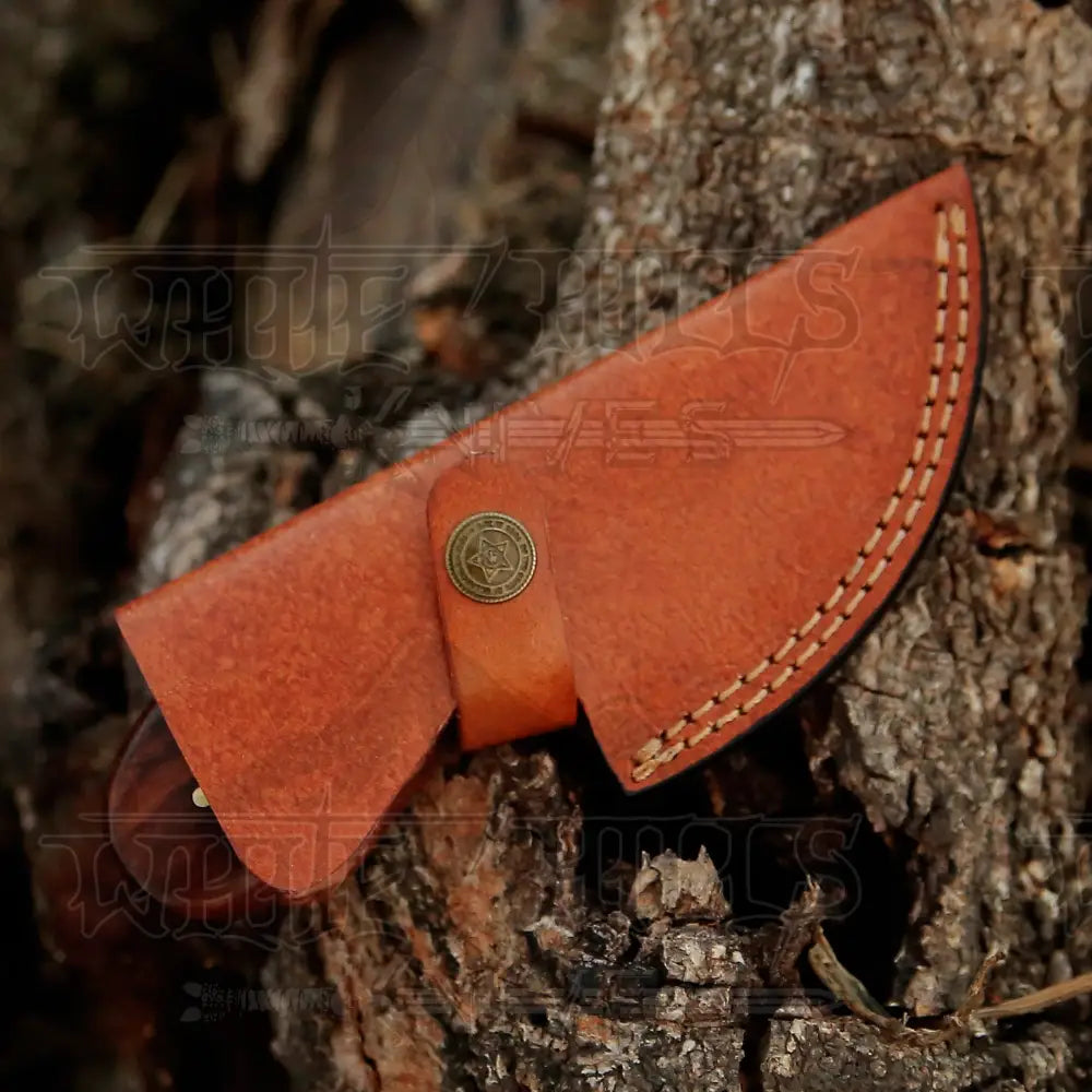 7” Handmade Damascus Steel Skinner Knife - Rosewood Handle Full Tang