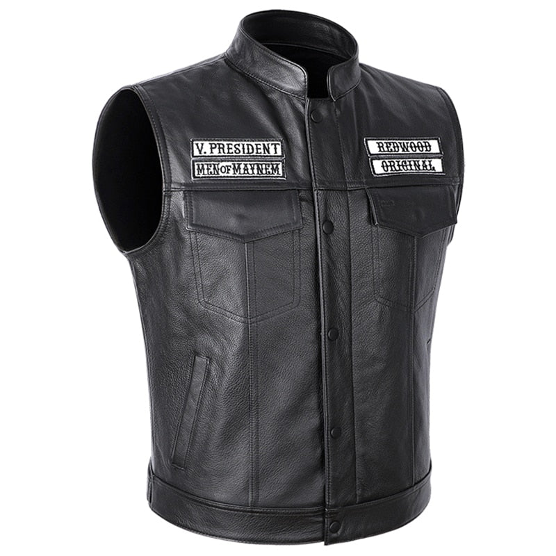 Sons Of Anarchy Classical Motorcycle Cowhide Leather Vest