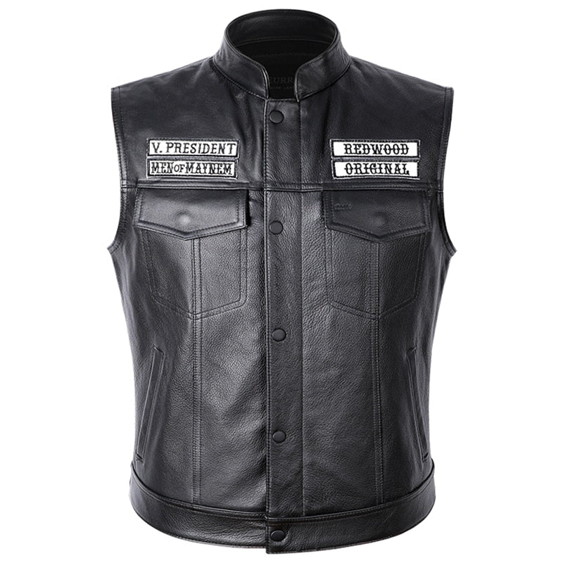 Sons Of Anarchy Classical Motorcycle Cowhide Leather Vest