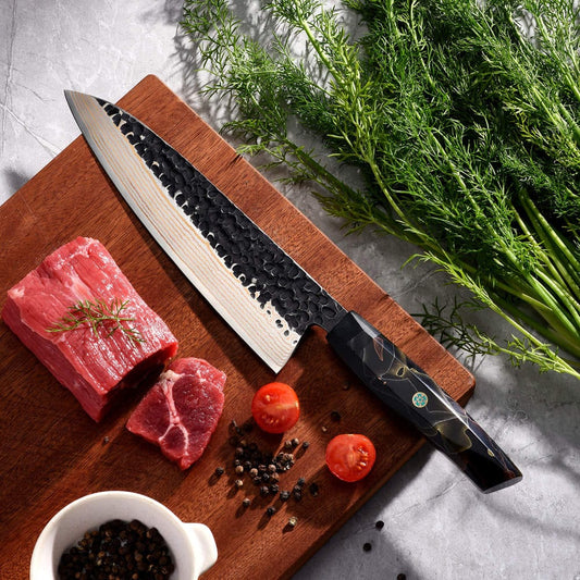 Sato VG10 Copper Damascus Chef Knife – 8 Inch Japanese Kitchen Knife