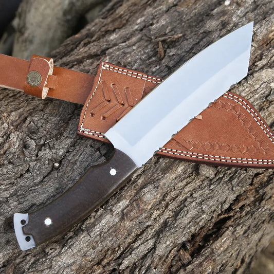 Handmade Forged D2 Steel Hunting Tracker Fix Blade Knife Full Tang - Resin Handle