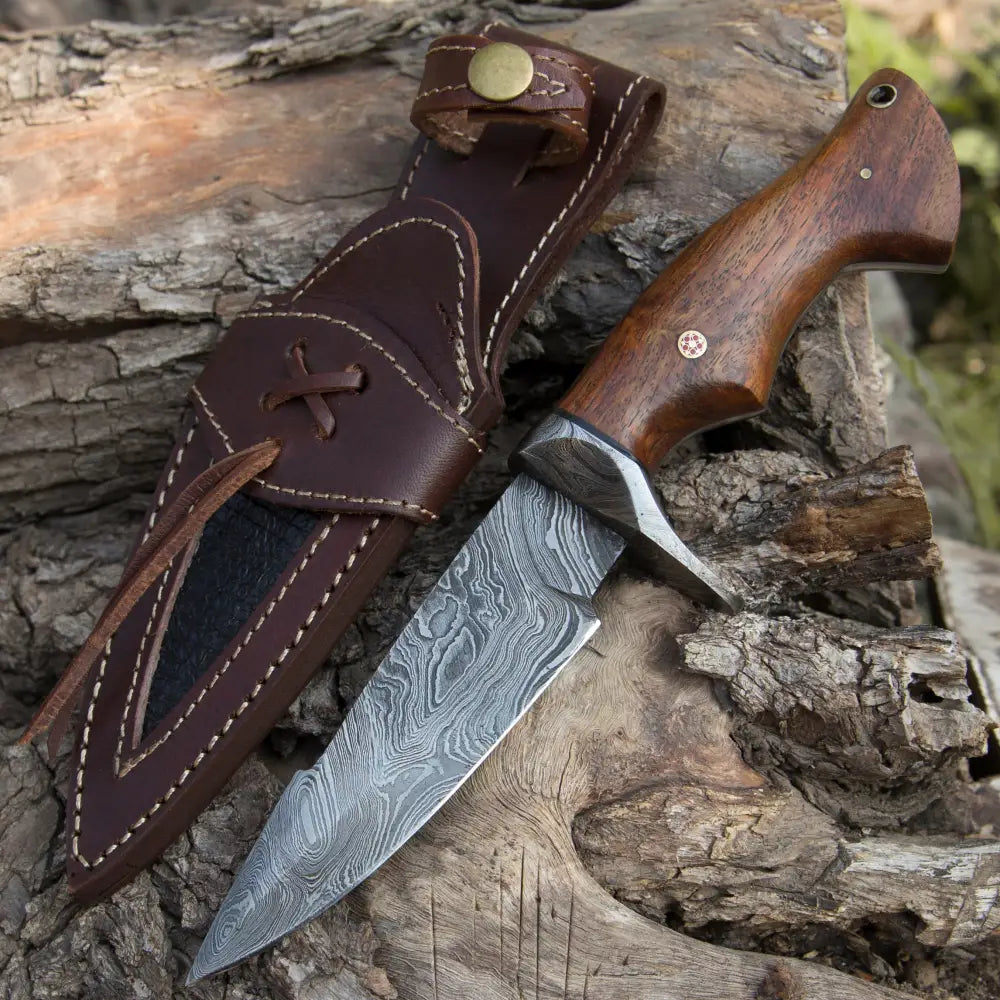 Handmade Forged Damascus Steel Hunting Knife Full Tang Skinner