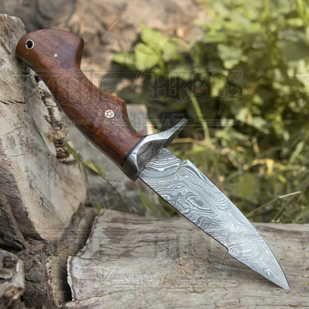 Handmade Forged Damascus Steel Hunting Knife Full Tang Skinner
