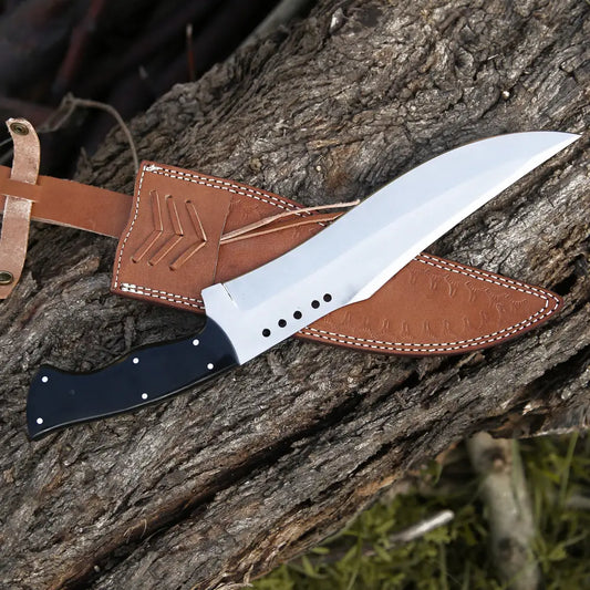 Handmade Forged Stainless Steel Survival Hunting Bushcraft Kukri Knife Edc 15 With Resin Handle