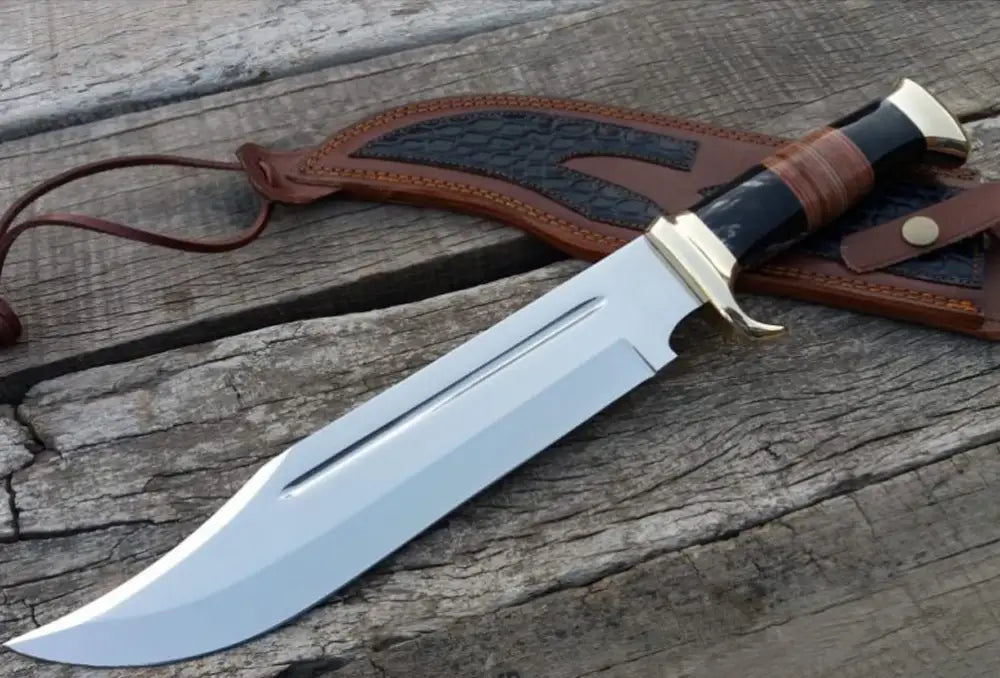 Jim Bowie Hunting Knife - Handmade D2 Steel Bowie Knife – White