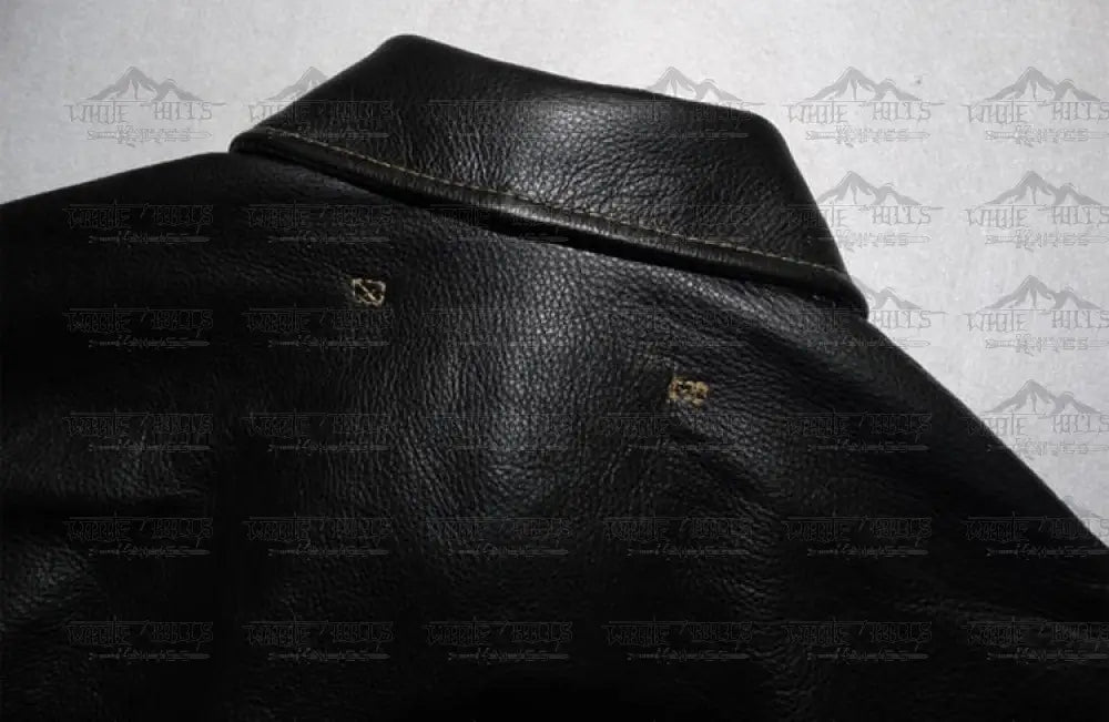 Mens Genuine Calf Skin Military Leather Jacket Jackets