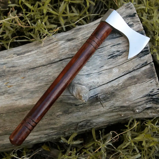 Small Forged Carbon Steel Axe With Rose Wood Shaft - Viking X-103 Axe