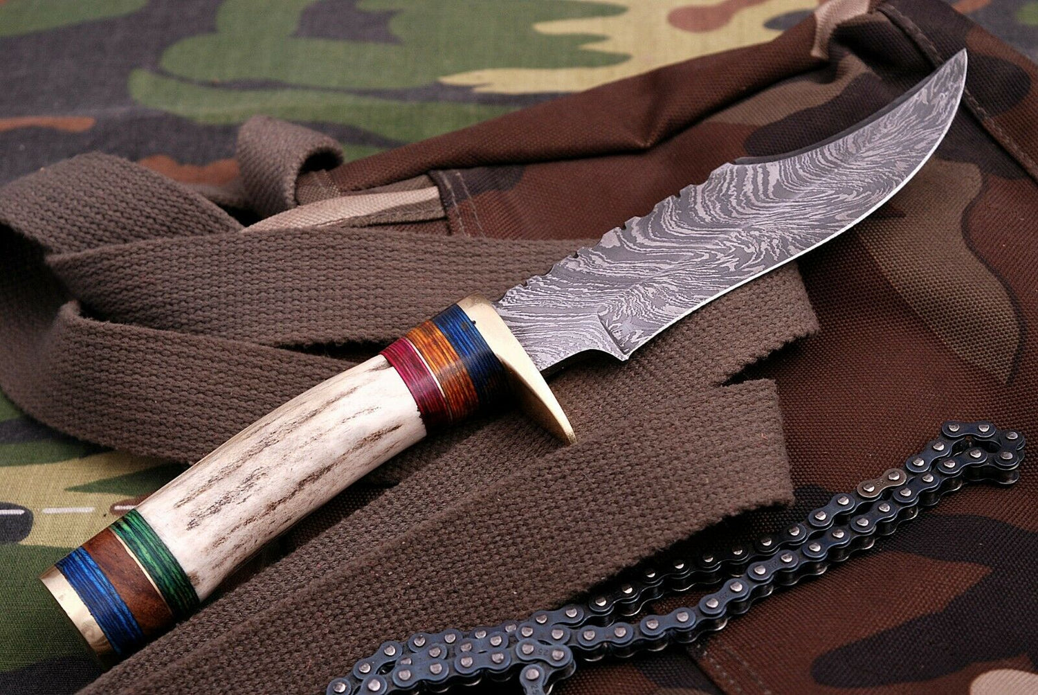 Stag Handle Hunting Knife
