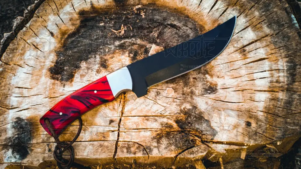 10 Handmade Forged Stainless Steel Full Tang Skinner Knife - Resin Handle
