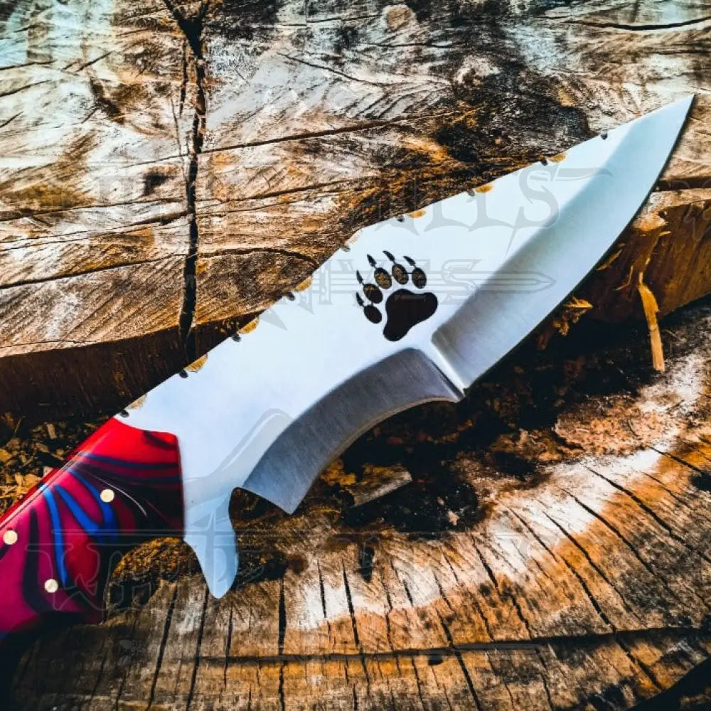 11 Handmade Forged Stainless Steel Full Tang Skinner Knife - Resin Handle