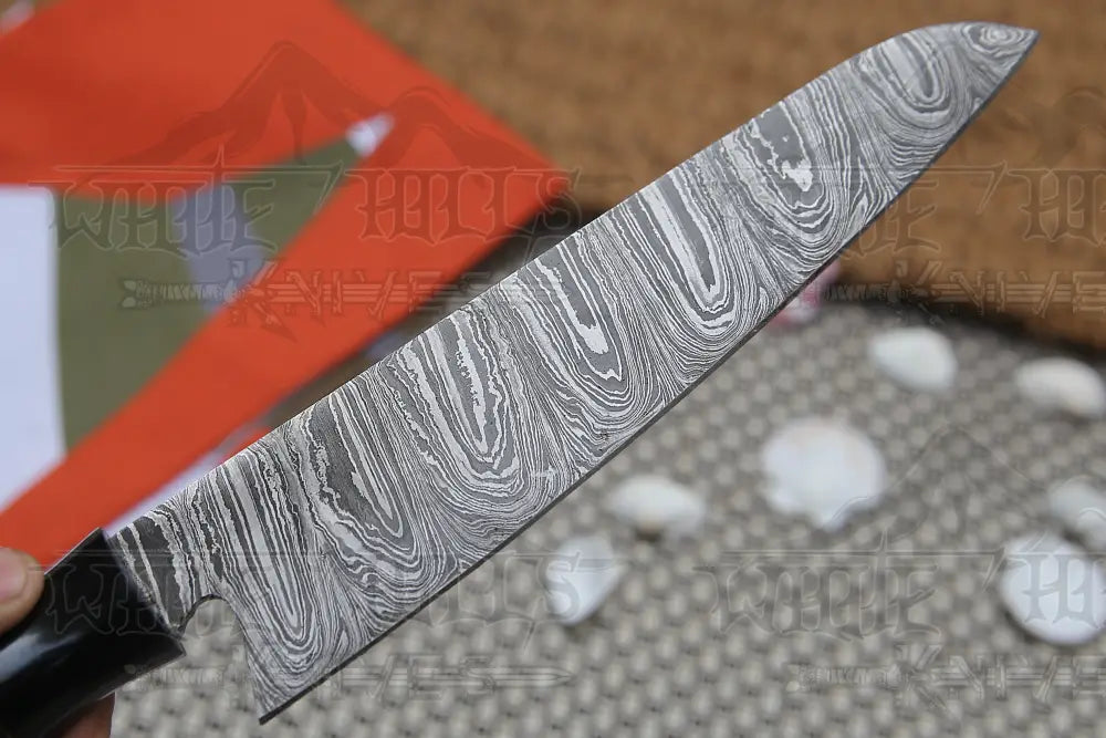 13 Handmade Damascus Chef Knife Buffalo Horn Handle 8 Inch Blade Vg10 Cooking