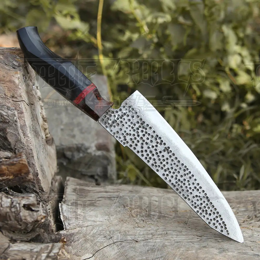 13 Handmade Damascus Steel Forged Chef Knife Horn & Wood Handle