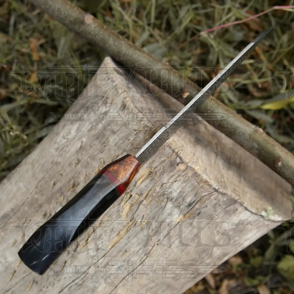 13 Handmade Damascus Steel Forged Chef Knife Horn & Wood Handle