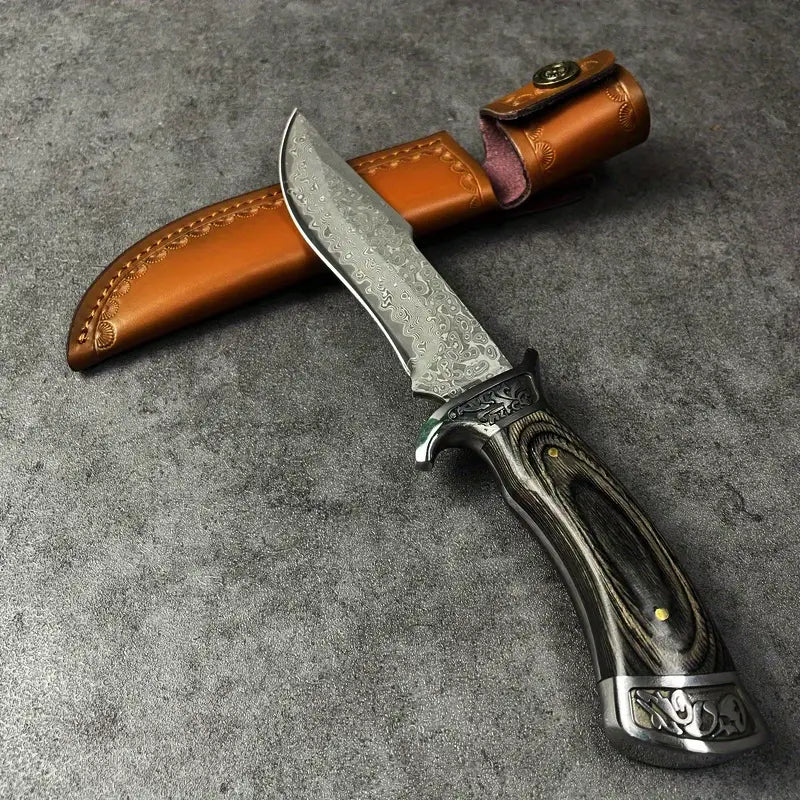 Custom Hand Forged Damascus Steel Hunting Knife EDC-Fixed blade knife White Hills Knives