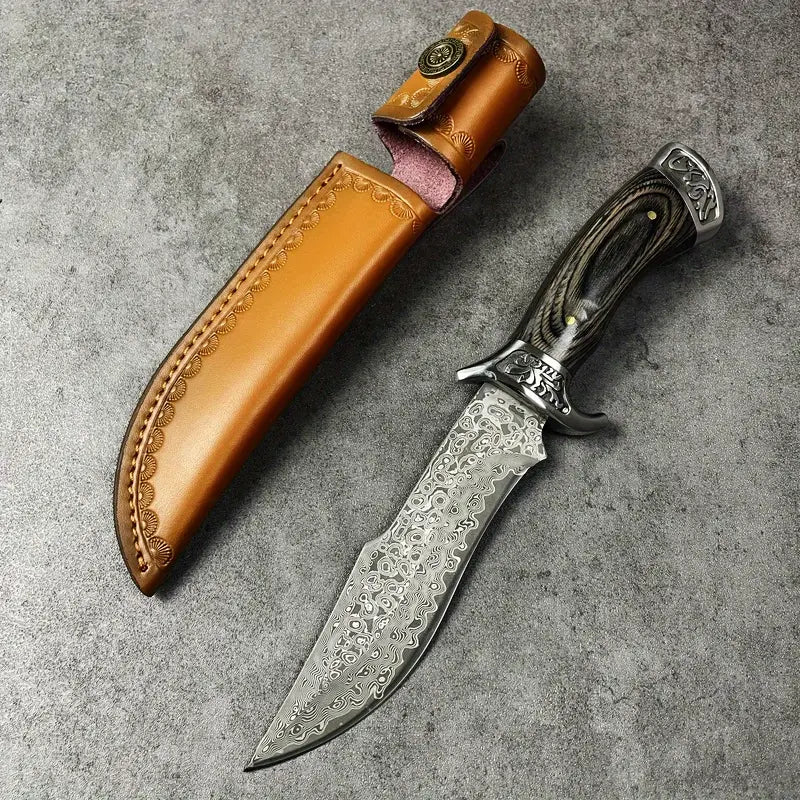 Custom Hand Forged Damascus Steel Hunting Knife EDC-Fixed blade knife White Hills Knives