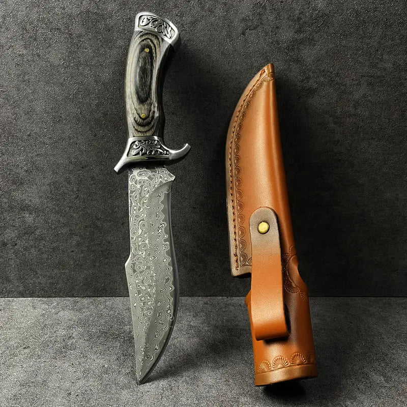 Custom Hand Forged Damascus Steel Hunting Knife EDC-Fixed blade knife White Hills Knives