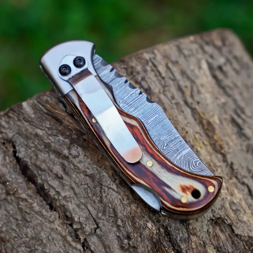 Damascus Pocket Knife - Damascus Steel Folding Knife