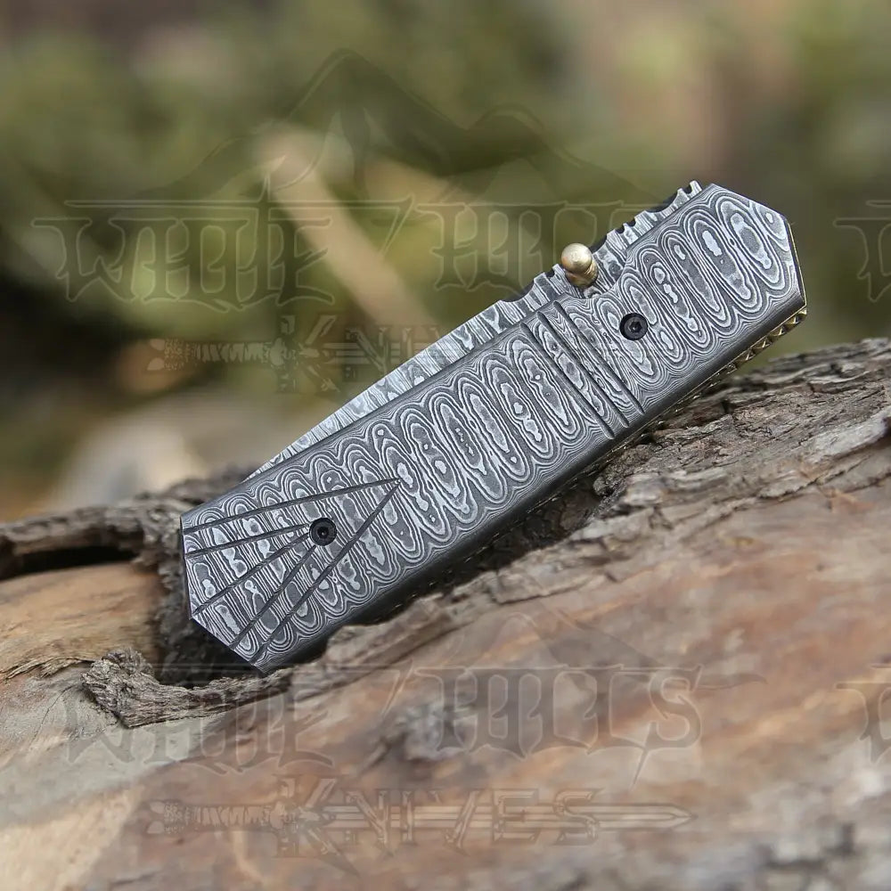 Liner Lock 7 Handmade Damascus Steel Pocket Knife Handle Folding Wh 5025