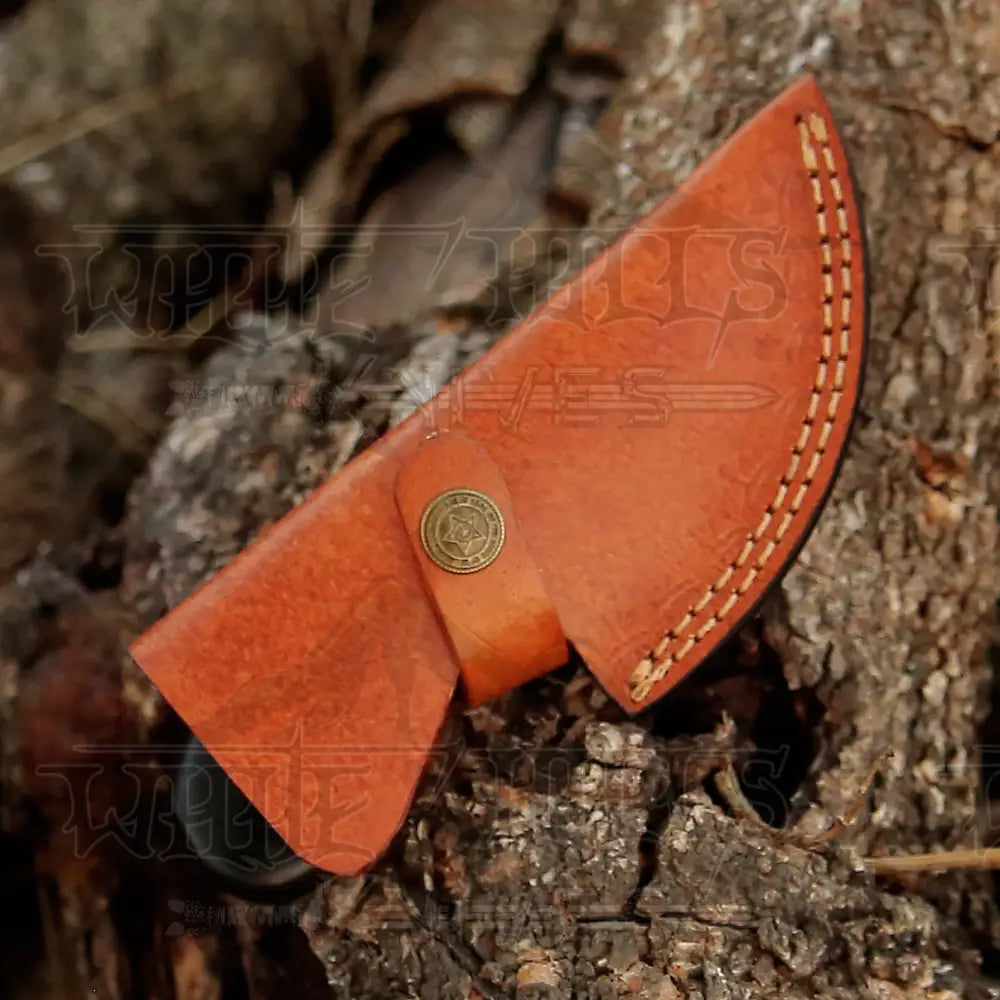 7” Handmade Damascus Steel Skinner Knife - Resin Handle Full Tang