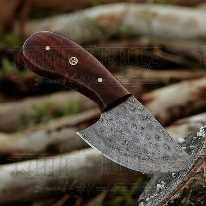 7” Handmade Damascus Steel Skinner Knife - Rosewood Handle Full Tang