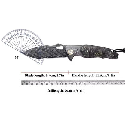 Handmade Japanese VG-10 Damascus Pocket Knife with Pocket Clip - Best Pocket Knife for everyday use White Hills Knives