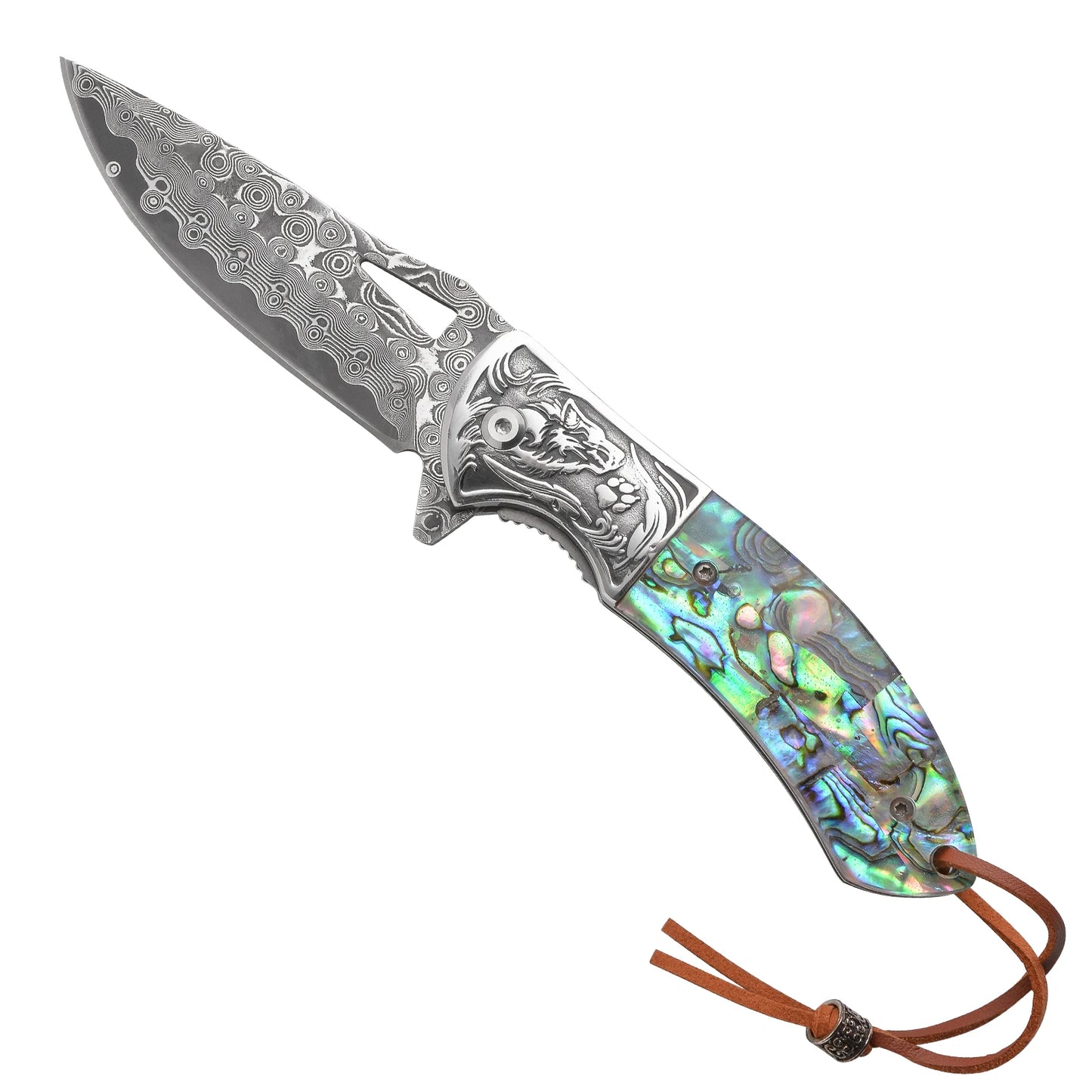 Handmade Damascus Pocket Knife - Damascus Folding Knife