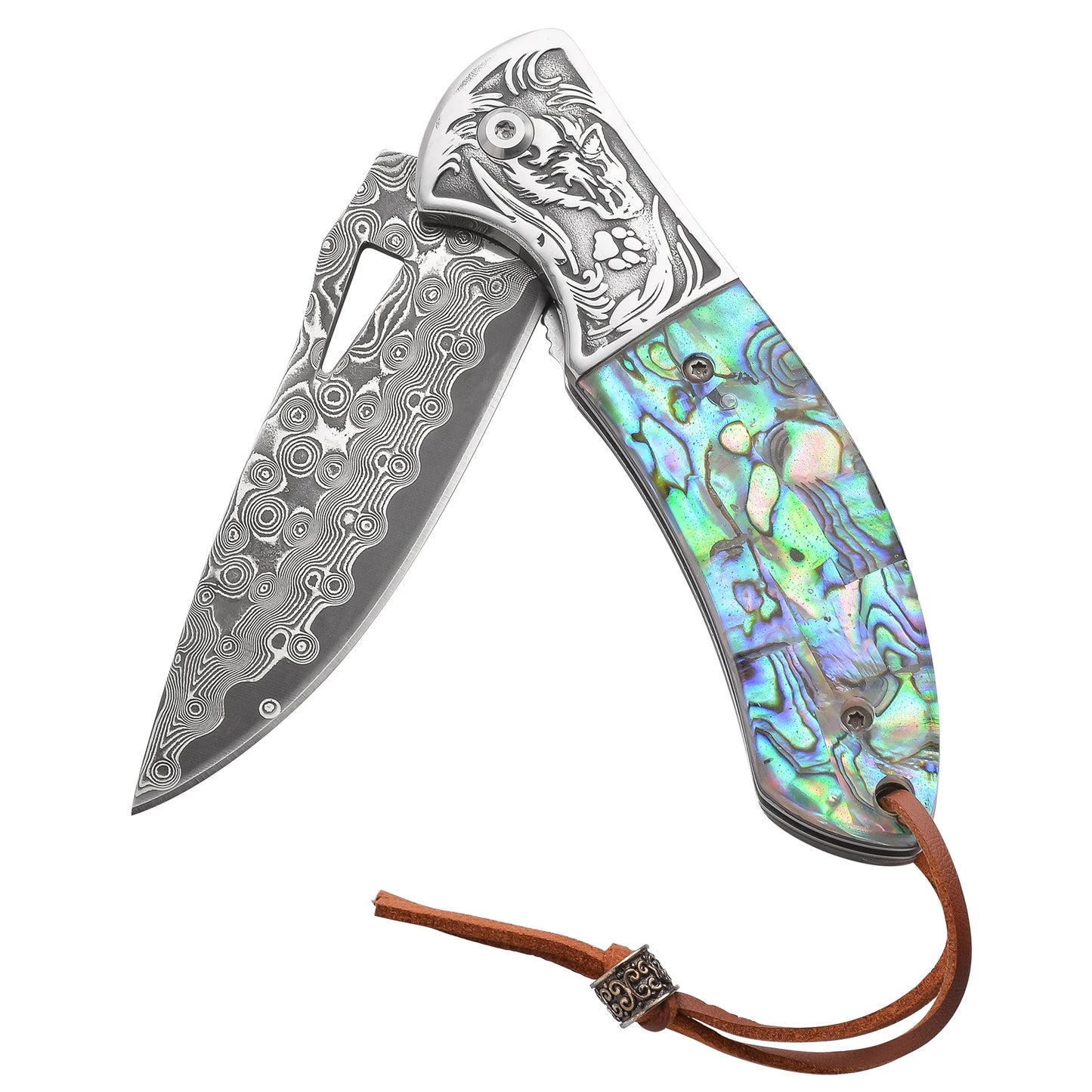 Handmade Damascus Pocket Knife - Damascus Folding Knife