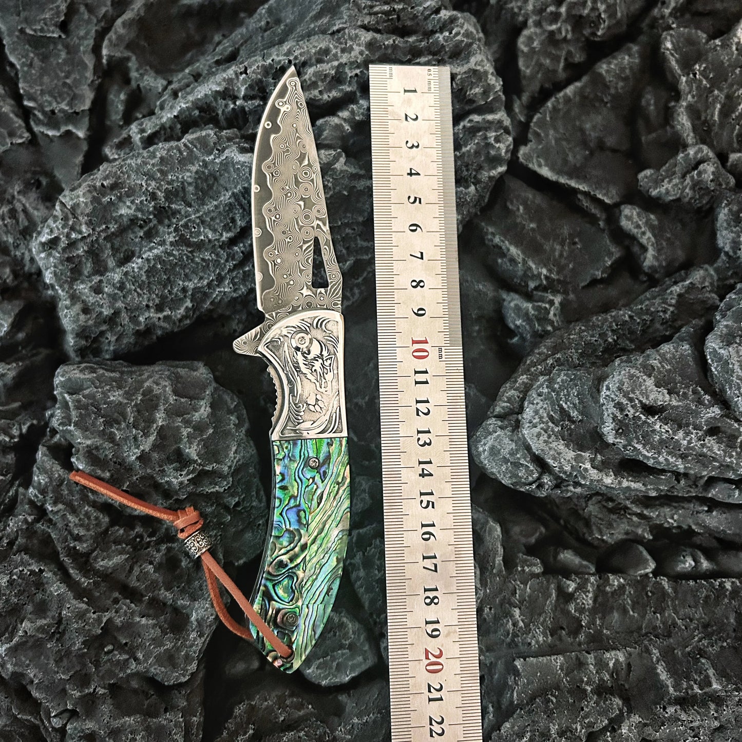 Handmade Damascus Pocket Knife - Damascus Folding Knife
