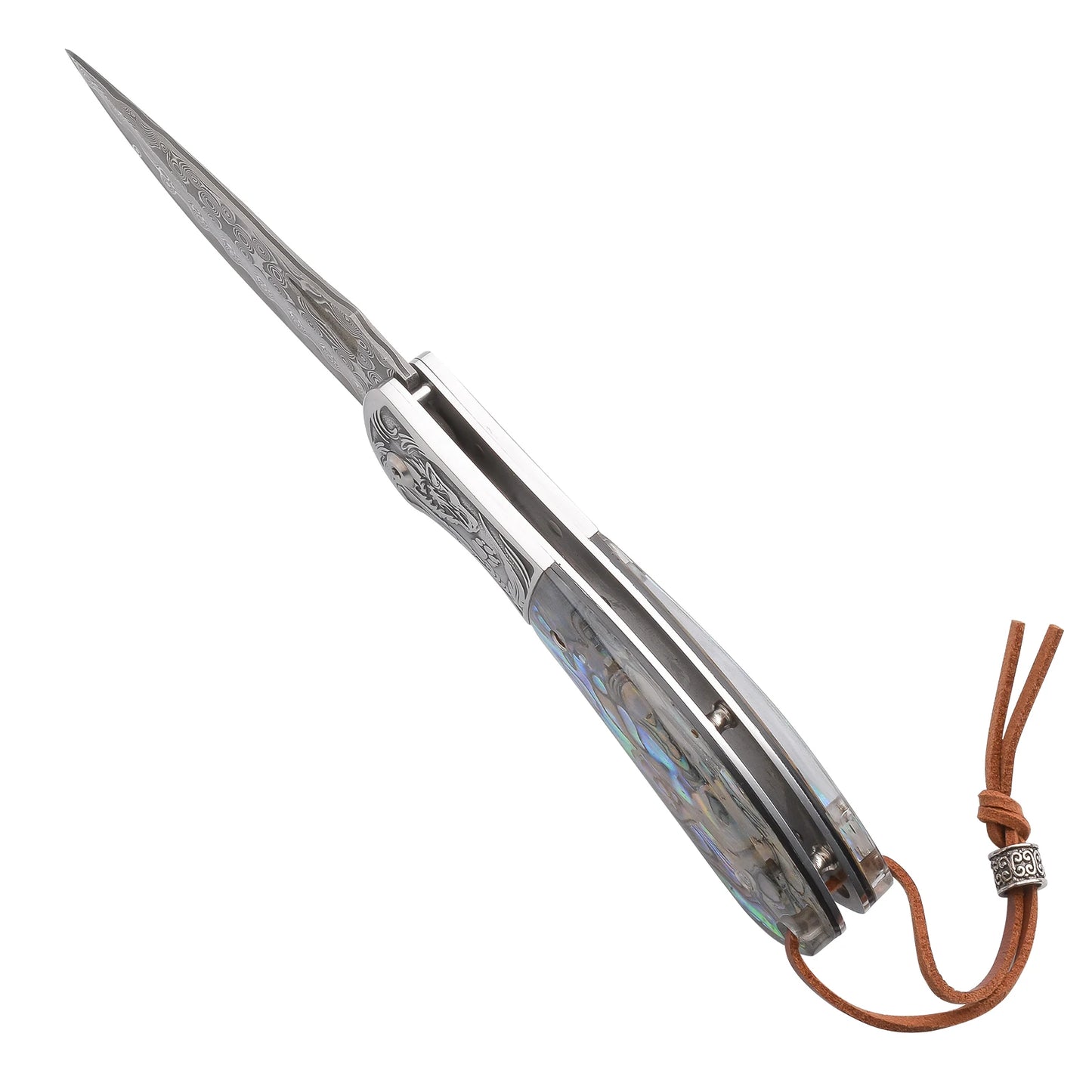 Handmade Damascus Pocket Knife - Damascus Folding Knife