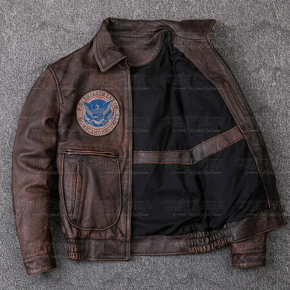 Air Force Flight Cowhide Genuine Leather Jacket