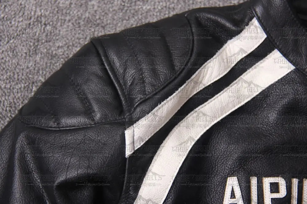 Alpine Stars Road Riding Cowhide Leather Jacket - White Hills Knives