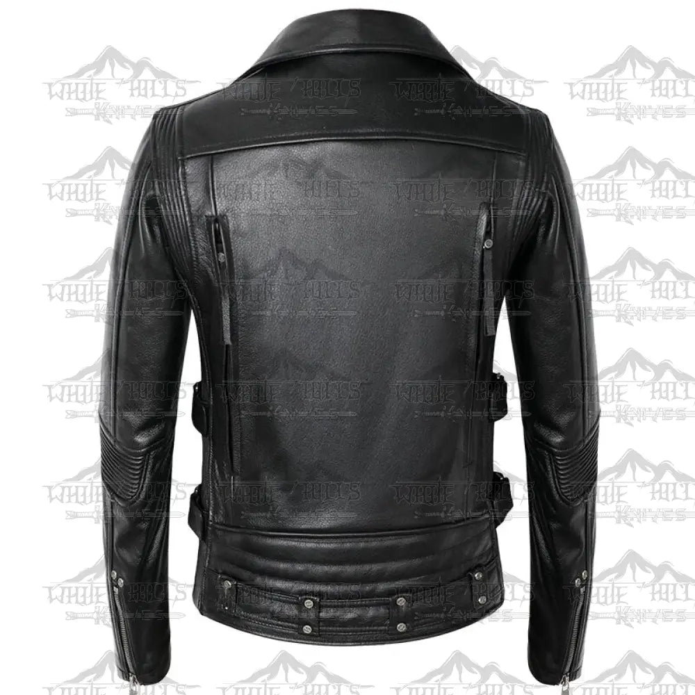 American Leather Noah Black Motorcycle Cowhide Jacket