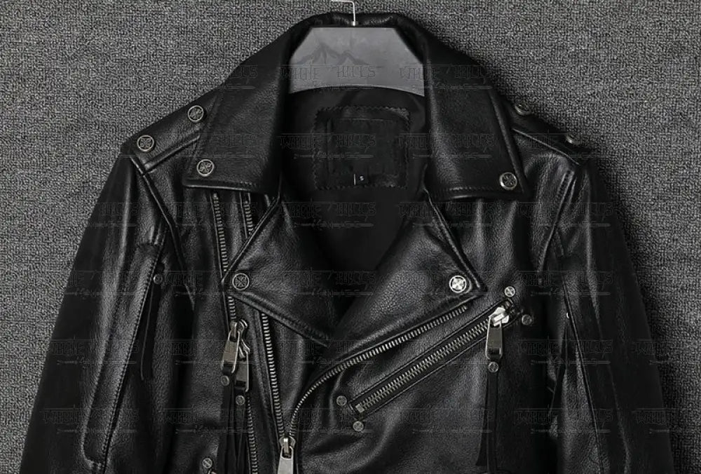 American Leather Noah Black Motorcycle Cowhide Jacket
