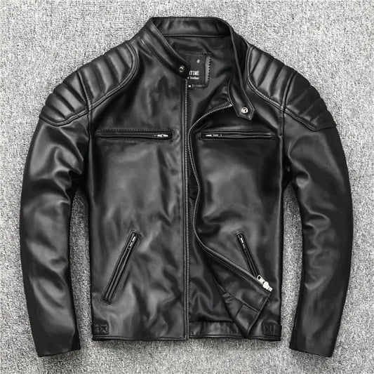Bouncer Real Sheepskin Leather Biker Jacket