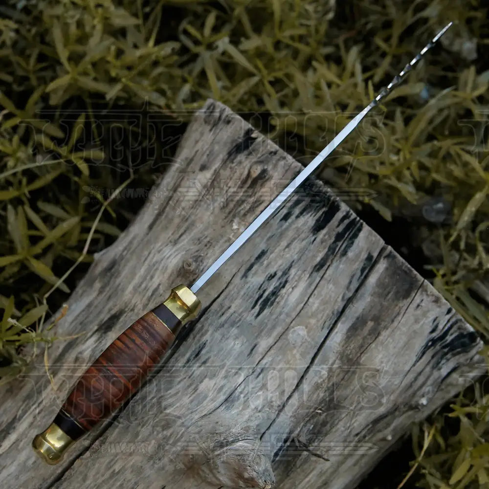Bowie Knife - Handmade D2 Steel Hunting Fix Blade Pakka Wood Handle