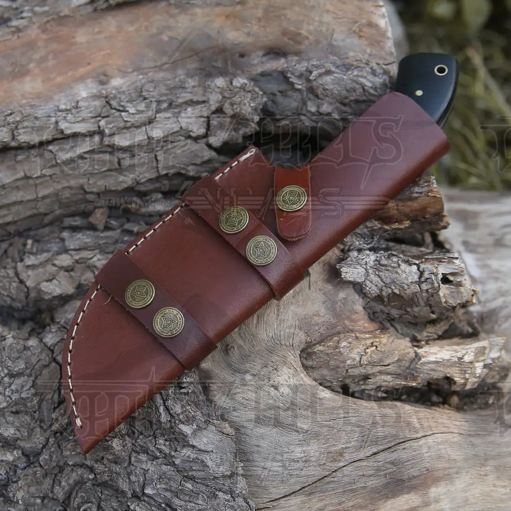 Custom Handmade Forged Damascus Steel Tracker Hunting Bushcraft Knife Survival Edc 10 With Micarta