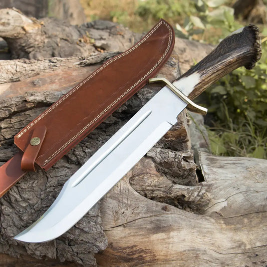 Handmade Big Rambo Knife German Steel Hunting Knive Mens Gift Custom Bowie  Knife and Leather Sheath Groomsmen Knives Hunting Gifts for Men 
