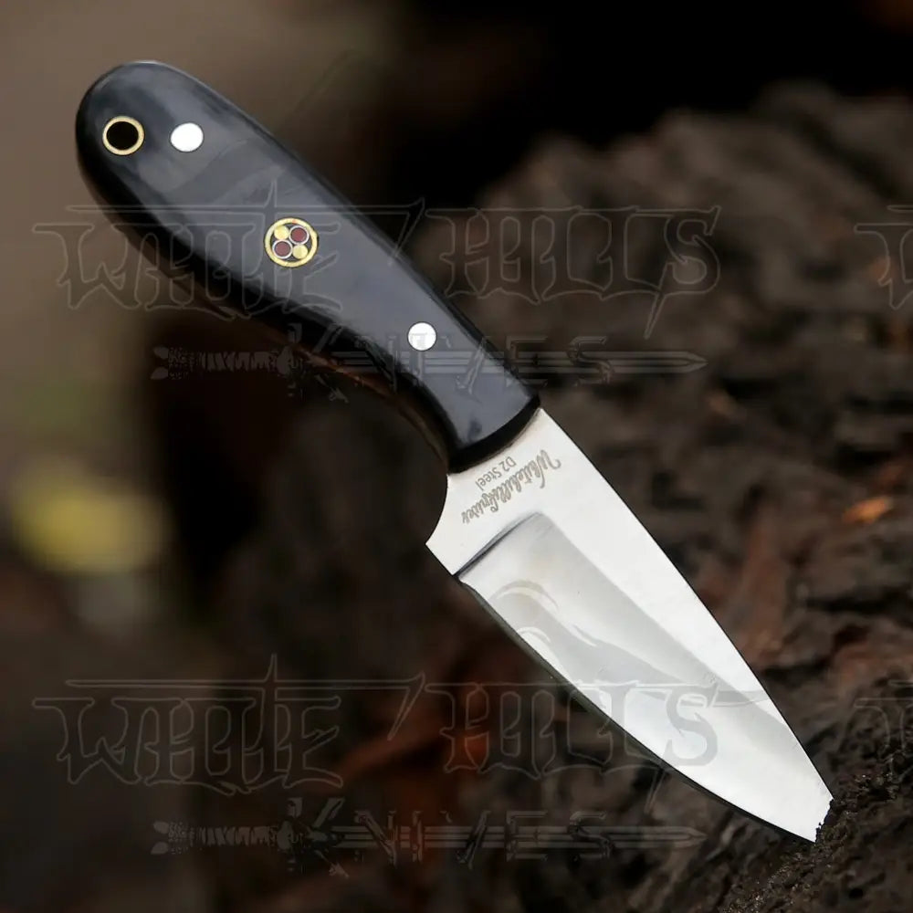 Hand Forged Full Tang Skinner Knife - Buffalo Horn Handle D2 Steel- 7 Inches Sk-014