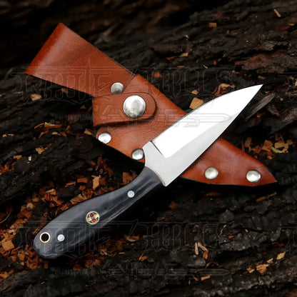 Hand Forged Full Tang Skinner Knife - Buffalo Horn Handle D2 Steel- 7 Inches Sk-014