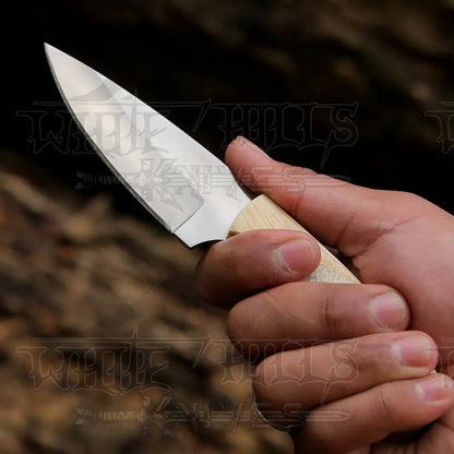 Hand Forged Full Tang Skinner Knife - Olive Wood Handle D2 Steel- 7 Inches Sk-012