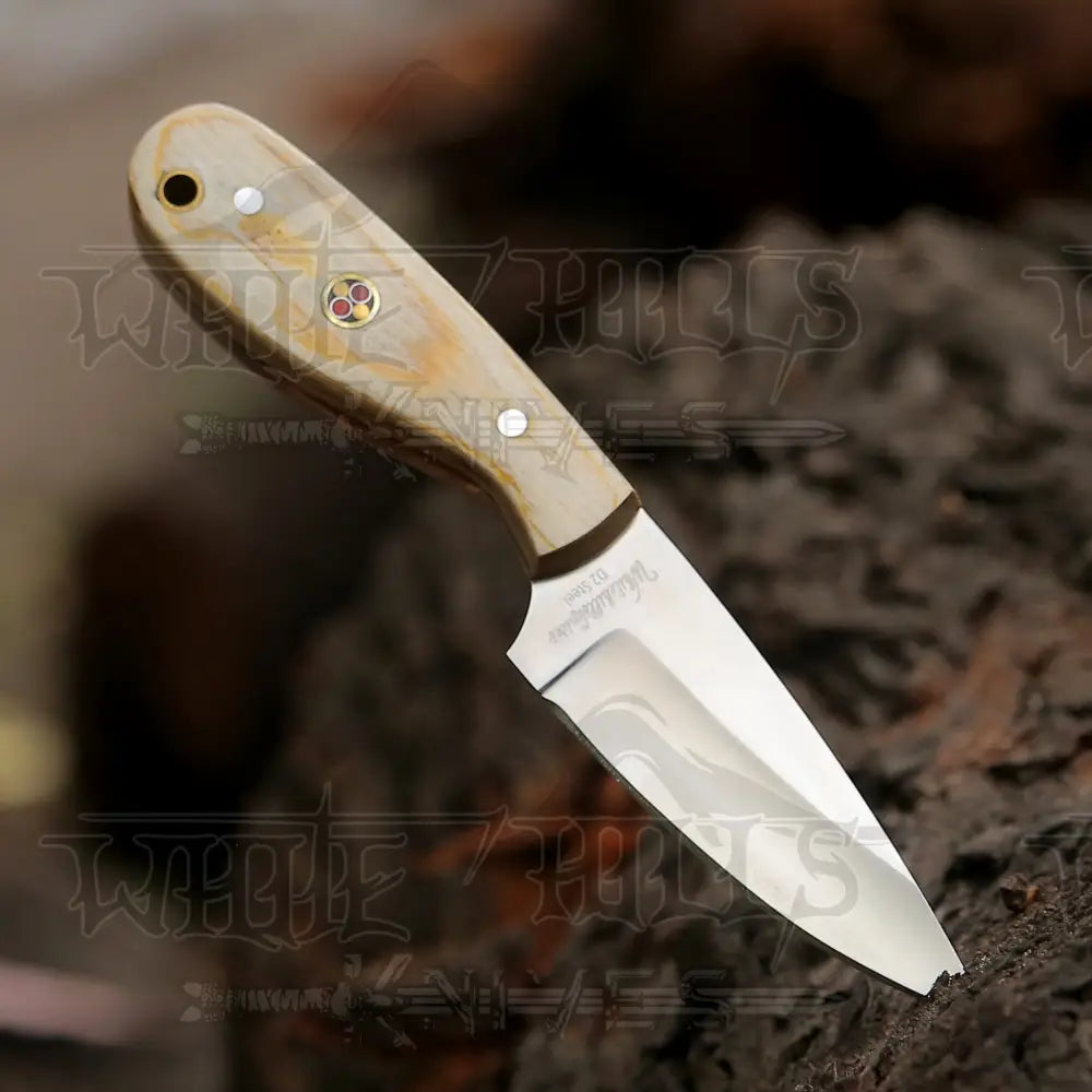Hand Forged Full Tang Skinner Knife - Olive Wood Handle D2 Steel- 7 Inches Sk-012