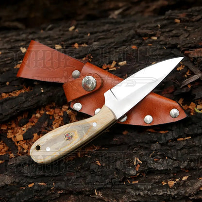 Hand Forged Full Tang Skinner Knife - Olive Wood Handle D2 Steel- 7 Inches Sk-012