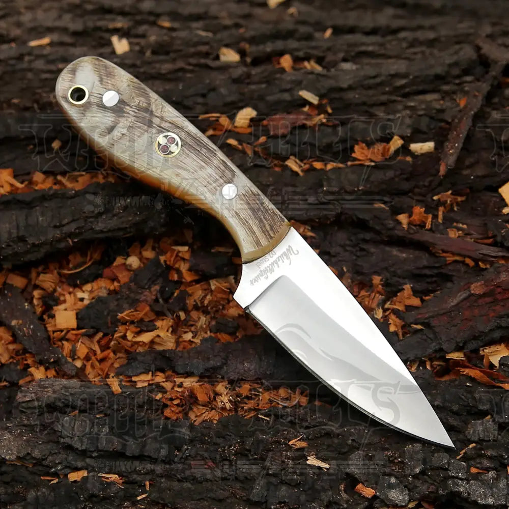 Hand Forged Full Tang Skinner Knife - Ram Horn Handle D2 Steel- 7 Inches Sk-015
